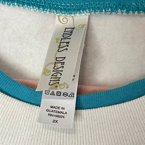 ENDLESS DESIGNS Embroidered Holiday Sweatshirt, 2X - Picture 5 of 7